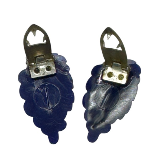 Vintage Acrylic Molded Purple Grape Dress Clips - Picture 7 of 8